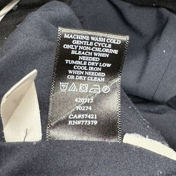 Ann Taylor Womens Devin Fit Blue Floral Print Straight Leg Stretch Pants Size 10 - Picture 15 of 16